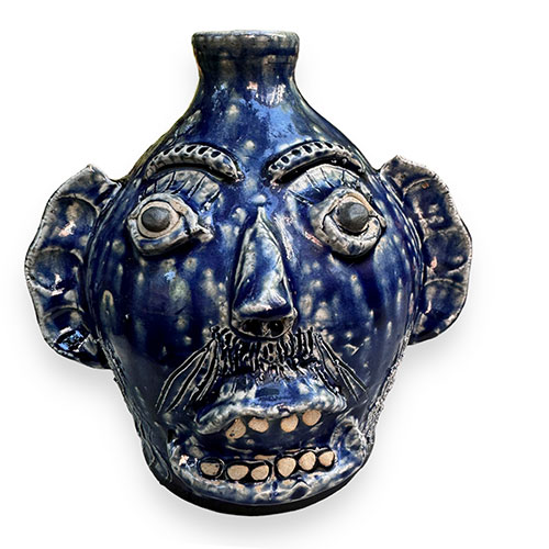 Ed Lane Wood Fired 7.5" Face Jug DP4295